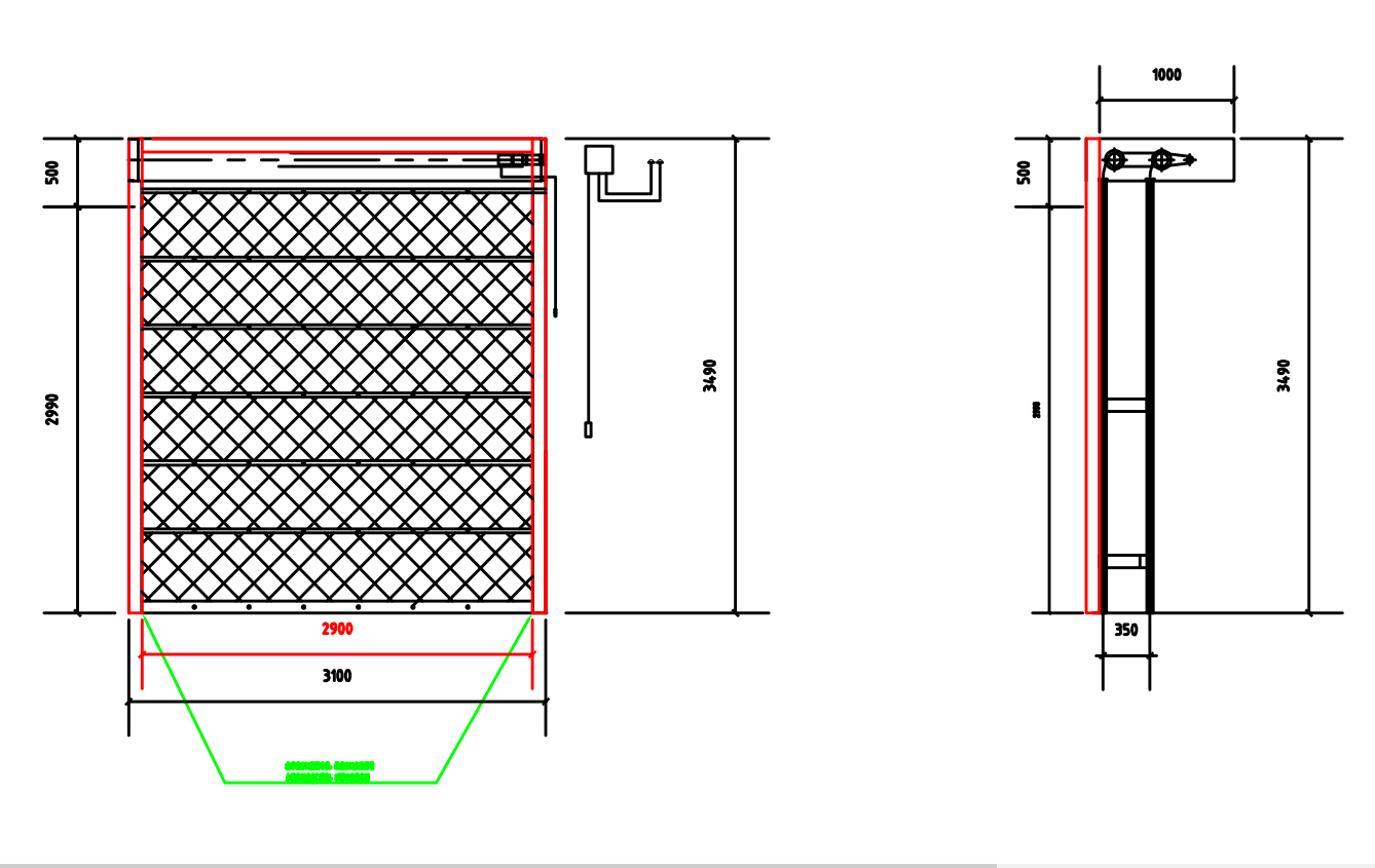 无机布防火卷帘门图纸 无机布防火卷帘门图纸